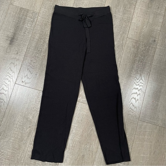 Greylin Anthropologie Knit Ribbed Black Pants Size M - Picture 1 of 4